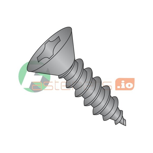 Newport Fasteners Sheet Metal Screw, #8 x 5/8 in, Zinc Plated Steel Flat Head Phillips Drive, 10000 PK 136288 - main